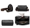 Elegant femei din piele neagră sac de umăr postbag