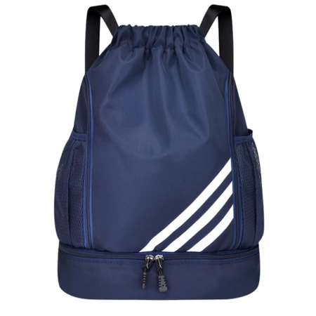 Rucsac sport bleumarin pentru antrenament de gimnastica cu cordon