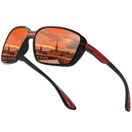 Ochelari sport polarizați SLR pentru ciclism, roșii