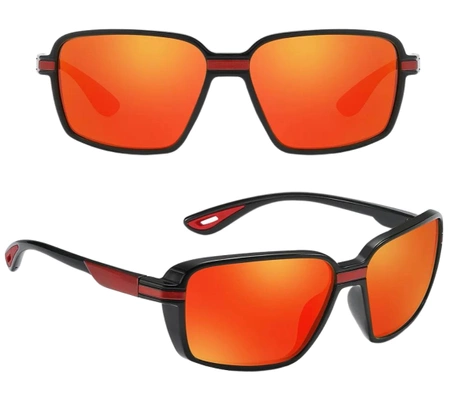 Ochelari sport polarizați SLR pentru ciclism, roșii