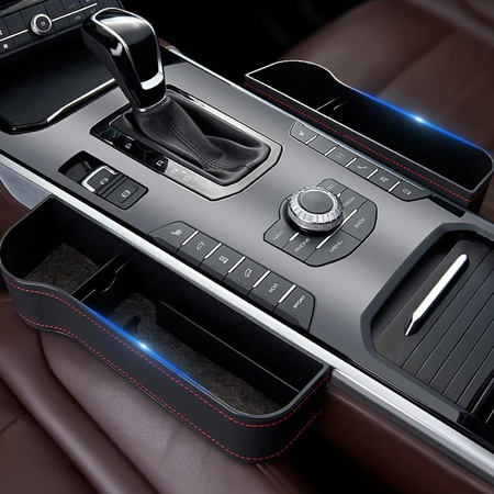 Organizator auto, suport de pahare din piele, telefon si chei