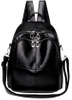 Rucsac elegant din piele A4, spatios, negru