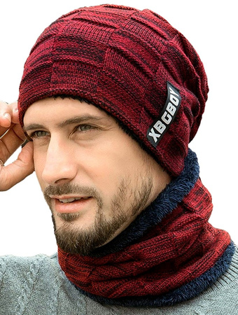 Set de iarna izolat barbatesc cu palarie + cos tunel