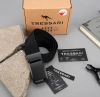 TRESSARI centura elastica neagra cu catarama automata
