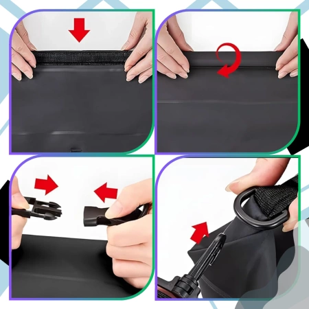 Geantă uscată mare de plajă, impermeabilă, pentru spate 30l