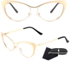 Ochelari eleganti de pisica aurii cu antireflex