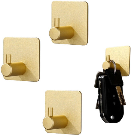 Set de 3 cârlige de perete autoadezive loft gold