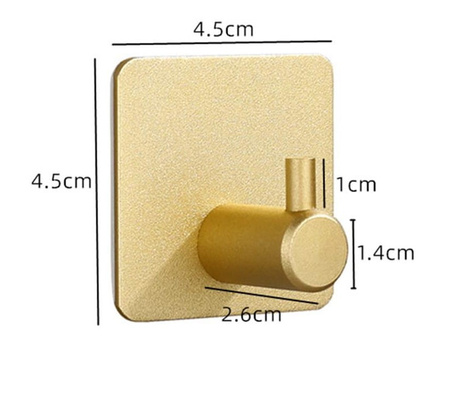 Set de 3 cârlige de perete autoadezive loft gold