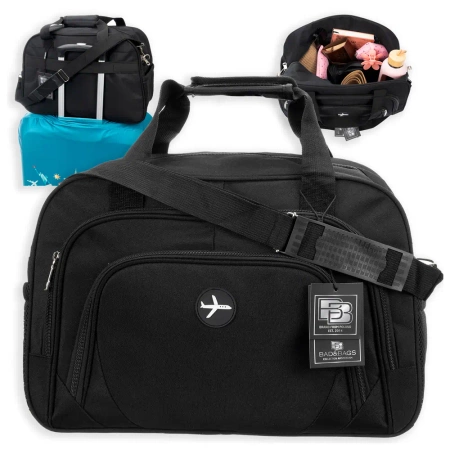 BAD&BAGS geanta de voiaj business pentru bagaj de mana avion neagra