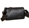 Elegant femei din piele neagră sac de umăr postbag