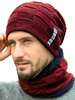 Set de iarna izolat barbatesc cu palarie + cos tunel