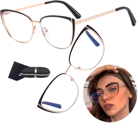 Ochelari eleganti pentru pisica cu antireflex, aurii