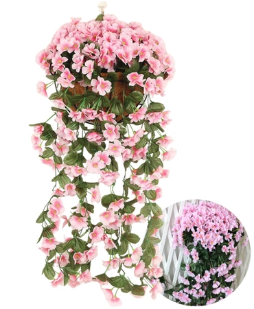 1 buc Hanging artificiale iederă alpinism flori decorative pentru balcon