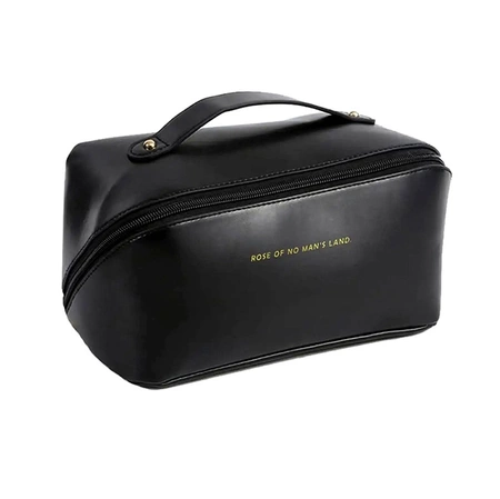 Organizator elegant pentru geanta cosmetica din piele ecologica, neagra