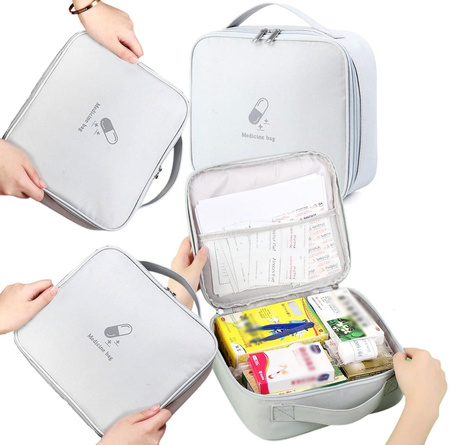 Trusă de prim ajutor, organizator de medicamente, geantă cosmetică medicală de călătorie