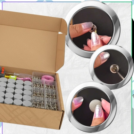 Kit reparații plafon auto, nituri gri, 100 buc.