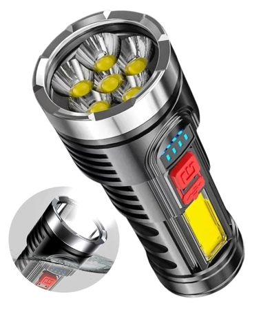 Lanternă tactică militară, puternică, reîncărcabilă prin USB
