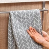 Hangers 2pc pentru bucătărie dulap baie ușă prosop feroviar argint