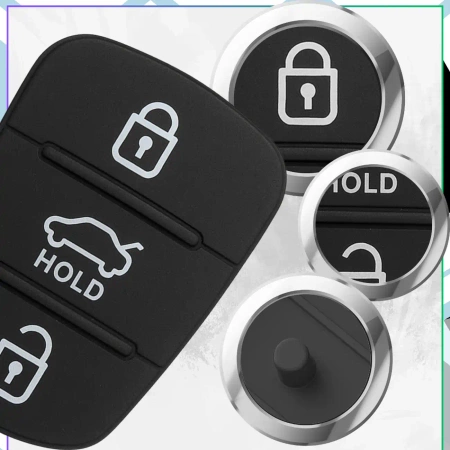 Hyundai Kia 3 butoane cheie cauciuc butoane de schimb carcasa telecomenzii