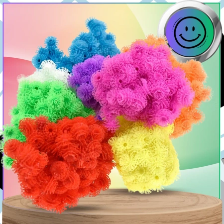 Set mare de capace creative Kolcki cu velcro colorat, 400 buc.