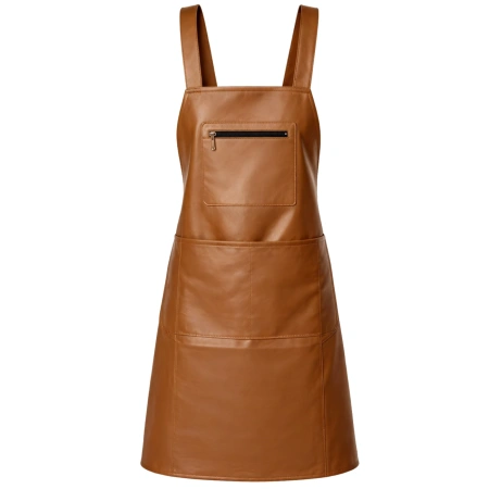 Șorț de bucătărie protector pentru bărbați și femei cu buzunare, impermeabil, maro