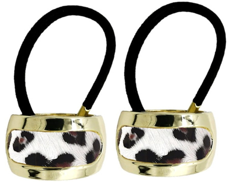 Leopard glam clemă de păr auriu