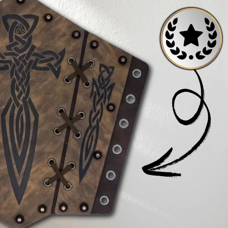 Bratara protectoare din piele. Bratara medievala 1 buc