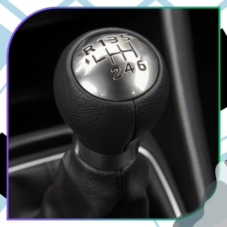 Peugeot 307 308 3008 407 5008 807 buton schimbator piele neagra