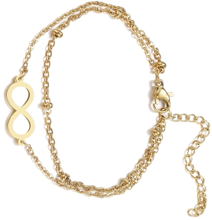 Bratara Infinity, otel chirurgical auriu, cifra opt