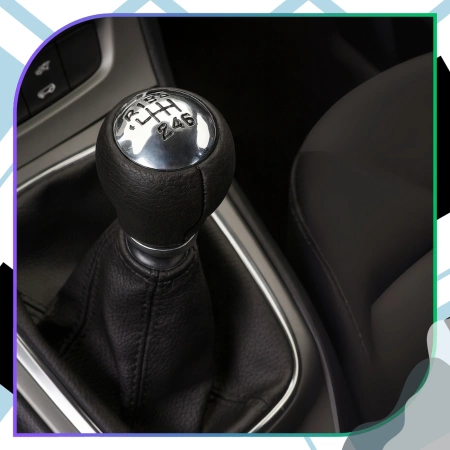 Peugeot 307 308 3008 407 5008 807 buton schimbator piele neagra