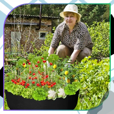 SAC mare de plantare ghiveci rotund 120 x 30 cm