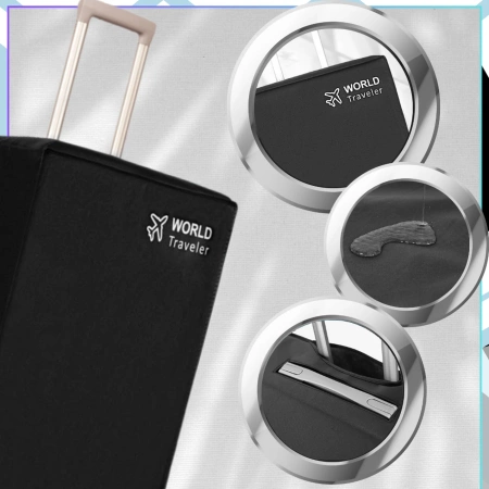 Husa de protectie pentru valiza de voiaj pentru bagaje neagra