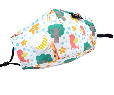 Mască pentru copii din bumbac cu model girafe