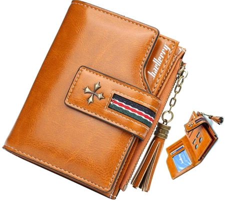 Poșetă clasică, portofel mic de damă retro maro