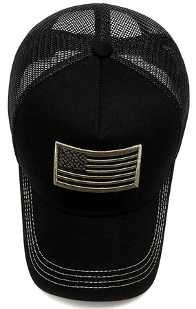 Șapcă militară aerisită cu steag din plasă