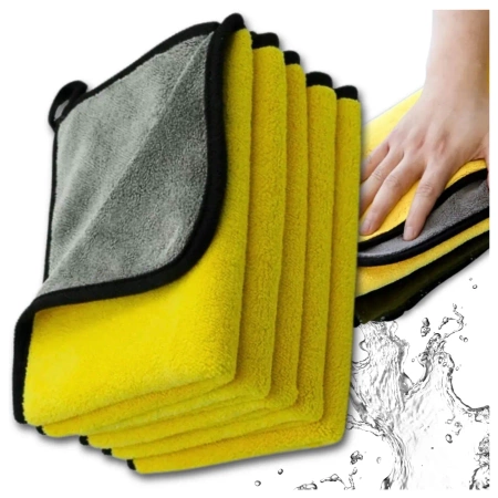 Set prosoape cu 5 cârpe de curățat auto din microfibră