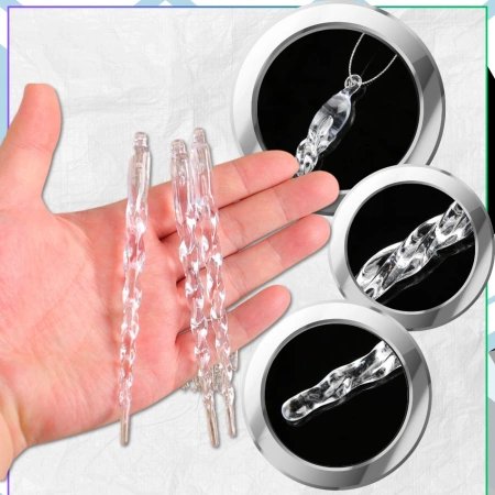 Globuri de Crăciun pandantiv țurțuri 12 buc decorațiuni 15 cm