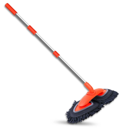 Perie de spălat telescopică moale cu cap rotativ