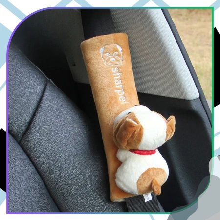 Husă centură de siguranță câine de pluș pentru copii