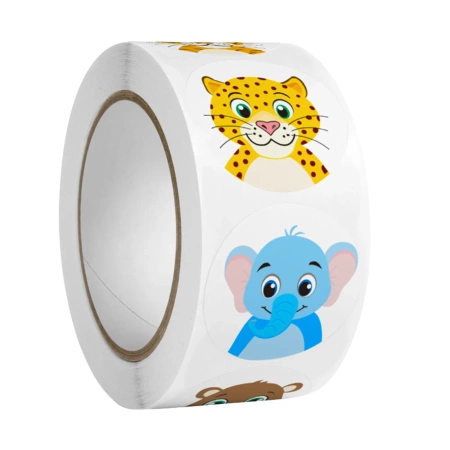 Autocolante pe rola 500 buc. Animale de bricolaj pentru copii colorate