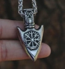 Colier bărbătesc din oțel chirurgical Viking Nordic amulet vârf de săgeată