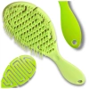 Perie flexibila pentru masaj si coafare a parului, verde delicat