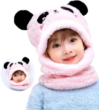 Cute fleece beanie 2in1 cald capota cu urechi pentru copii