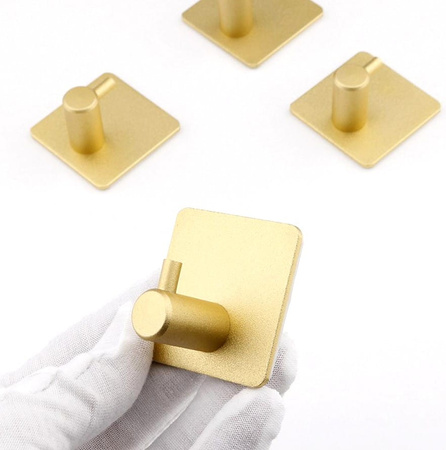Set de 3 cârlige de perete autoadezive loft gold