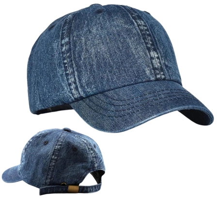 Șapcă de baseball vintage scurtă trucker din denim