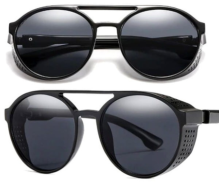 Ochelari pilot Ochelari de soare retro pentru bărbați rotunzi