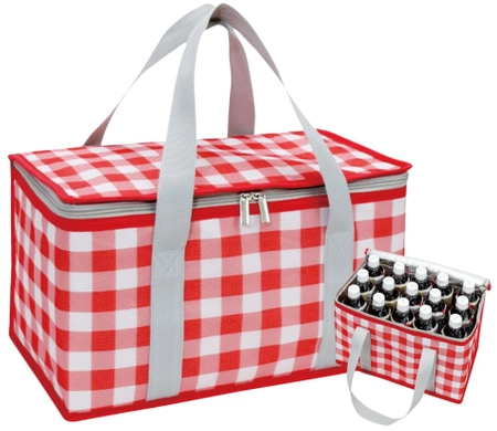 LUNCH BOX pungă termică mare pentru depozitarea alimentelor cu design în carouri