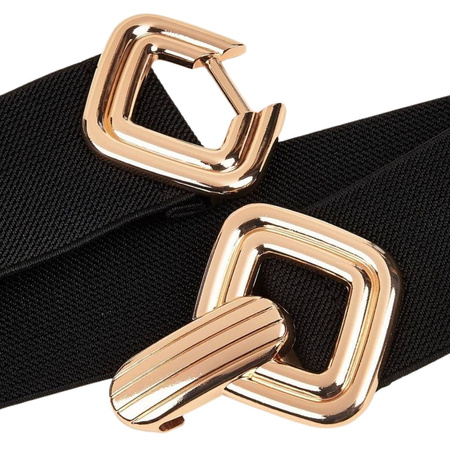 Curea elastica de dama pentru o rochie, cauciuc, catarama aurie