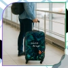 Husa de protectie elastica pentru valiza, bagaje de calatorie, frunze