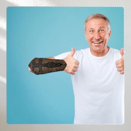 Bratara protectoare din piele. Bratara medievala 1 buc